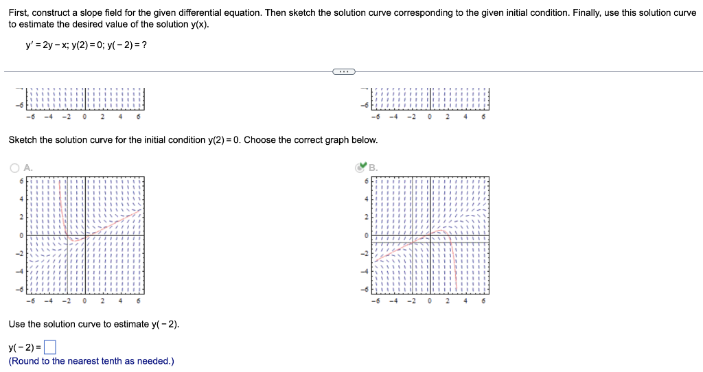 Solved First, construct a slope field for the given | Chegg.com