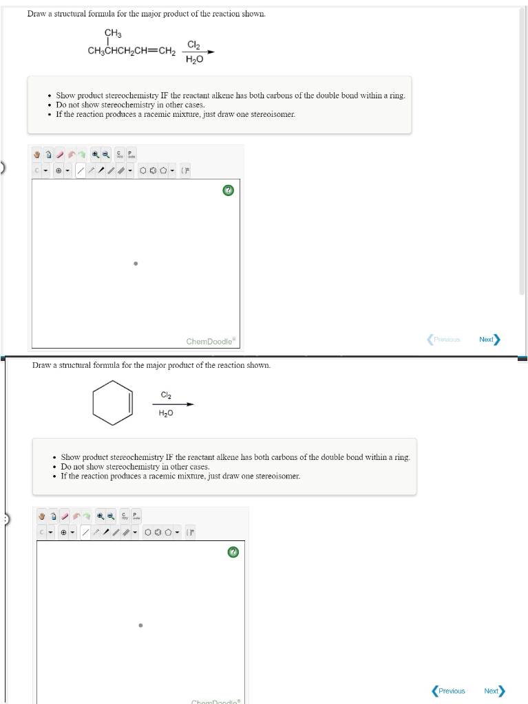 Solved Draw a structural formula for the major product of | Chegg.com