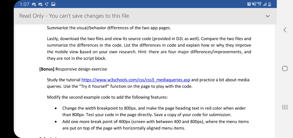 1 06 G Mobile Web Lab Read Only Read Only You Chegg Com<script async src=