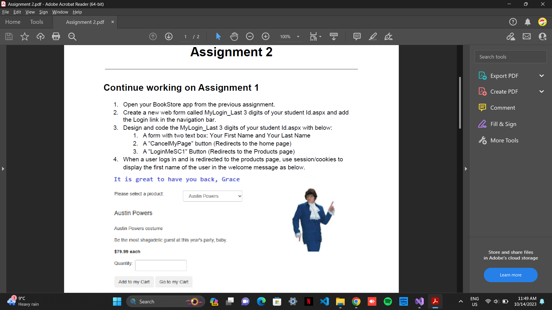 Solved Continue Working On Assignment 1 1. Open Your | Chegg.com