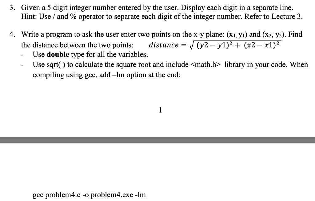 Solved 3. Given a 5 digit integer number entered by the | Chegg.com