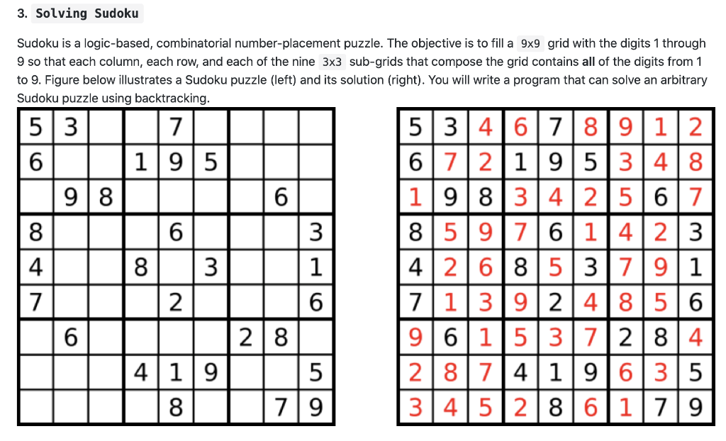 Example of an order-3 Sudoku puzzle. This particular grid is