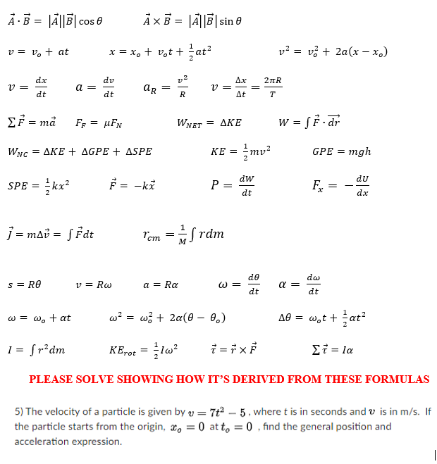 Solved A B A B Cos E A Xb A B Sin E V V At X Chegg Com