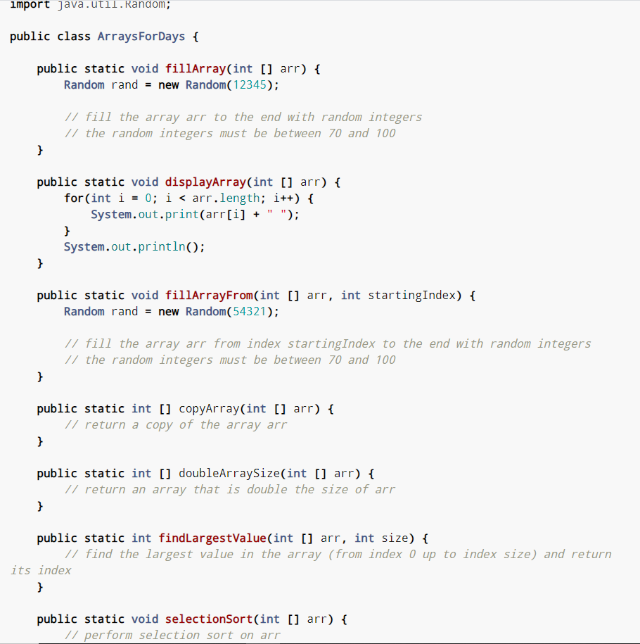 solved-import-java-util-random-public-class-arraysfordays-chegg