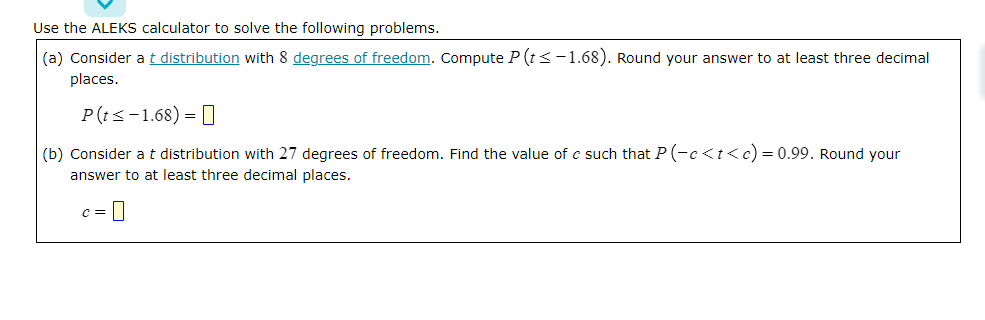 Solved Use the ALEKS calculator to solve the following | Chegg.com