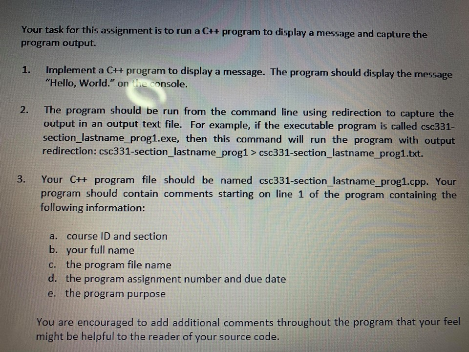 Your task for this assignment is to run a C++ program | Chegg.com