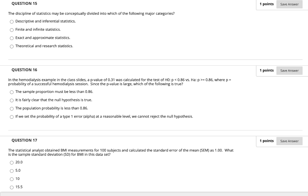 Solved QUESTION 15 1 points Save Answer The discipline of | Chegg.com