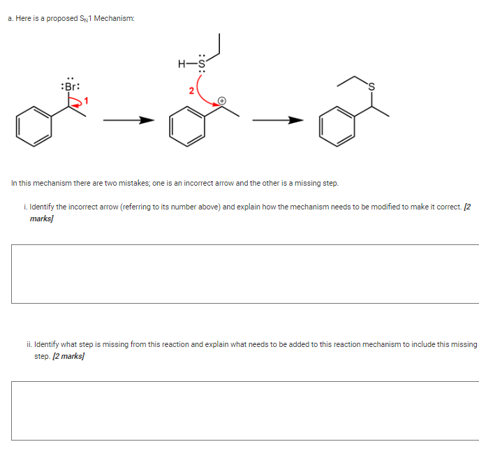 Solved A. Here Is A Proposed Sn1 Mechanism: H-S :Br: N In | Chegg.com