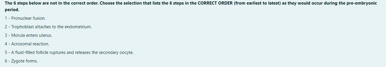 Solved The 6 steps below are not in the correct order. | Chegg.com