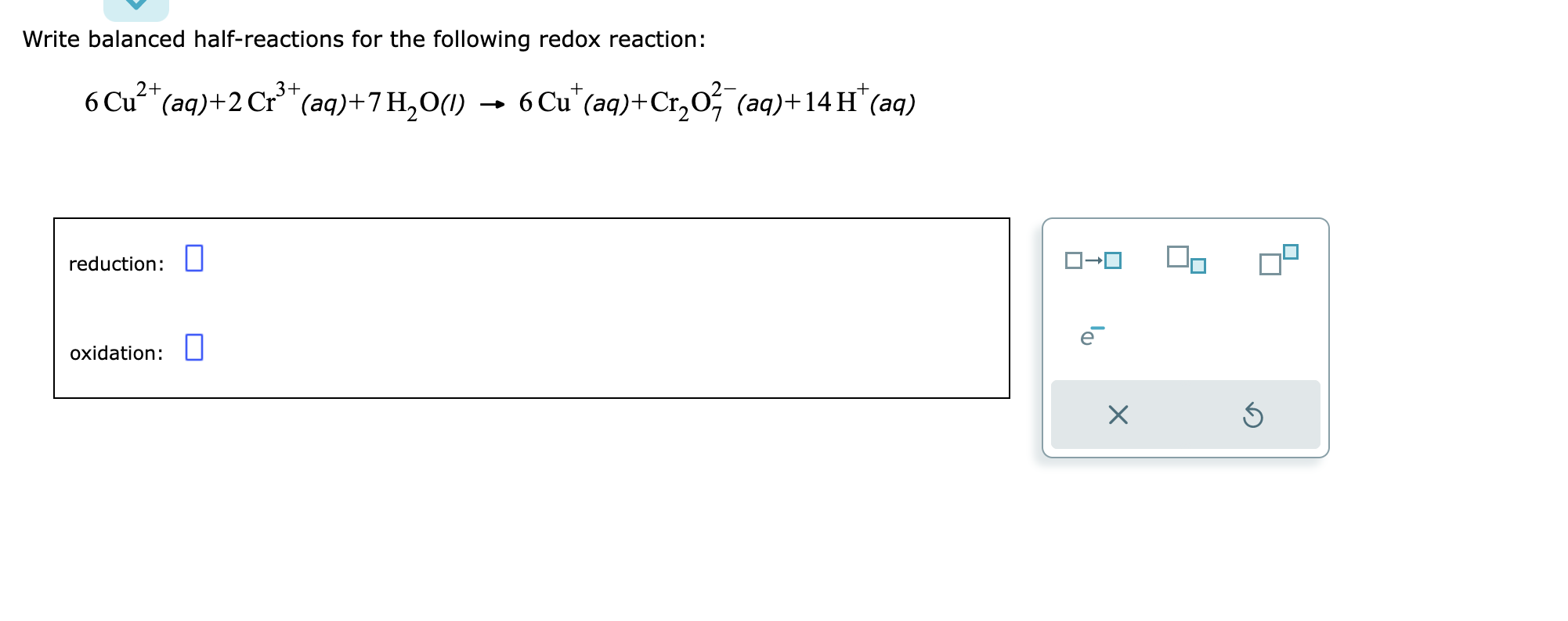 Solved Write Balanced Half Reactions For The Following Redox 3839