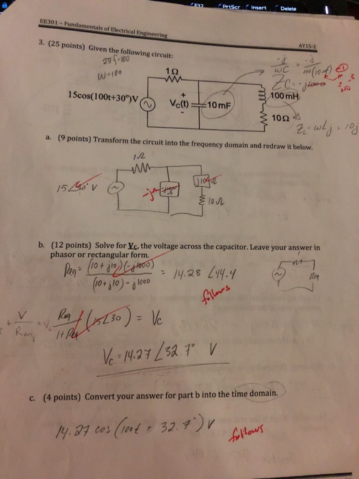 Solved PrtscrInsert Delete EE301 - Fundamentals Of | Chegg.com