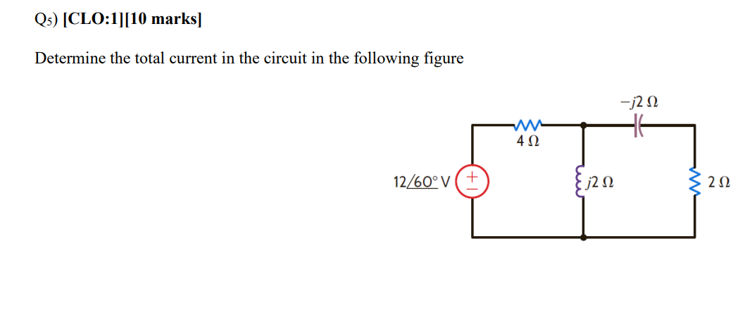 Solved Determine the total current in the circuit in the | Chegg.com