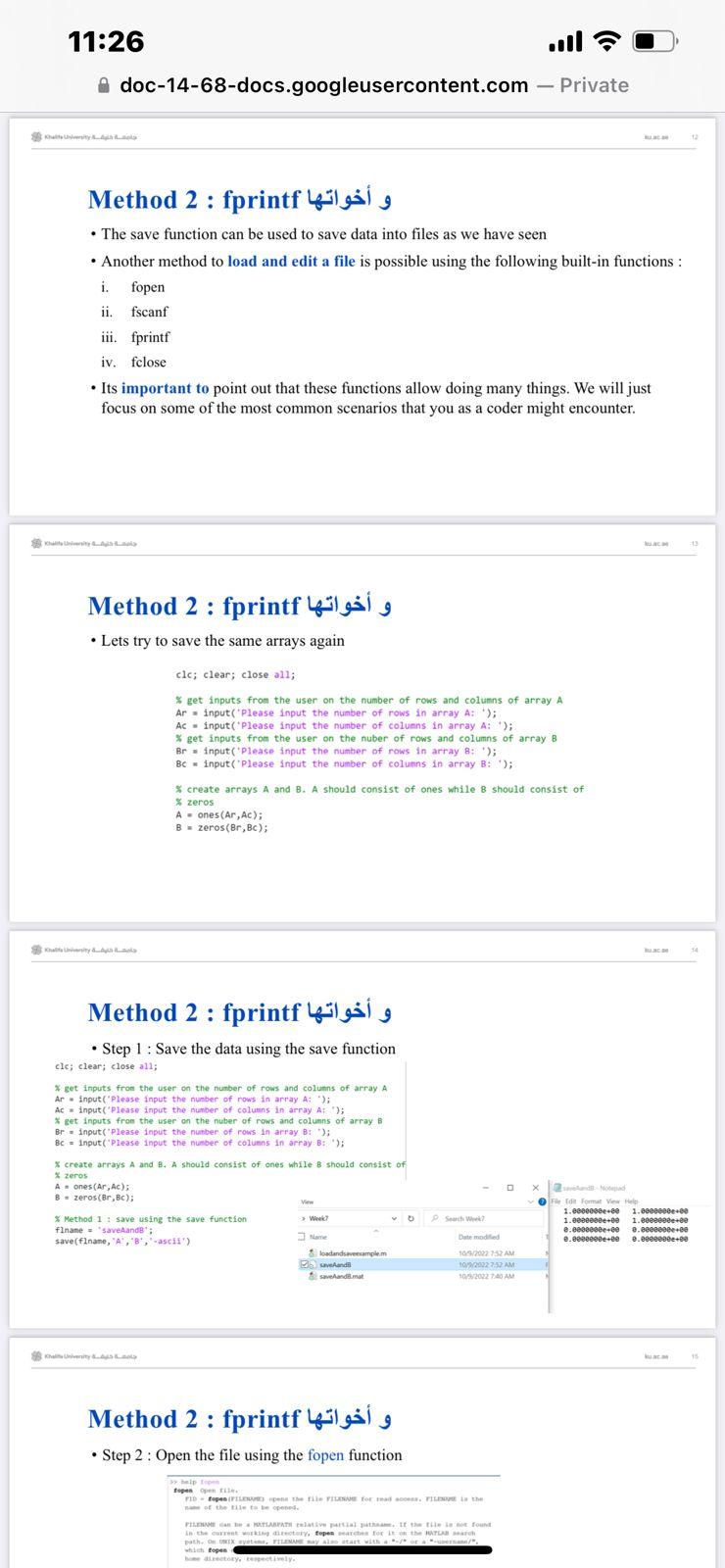 Solve This Question By Using Fprintf | Chegg.com