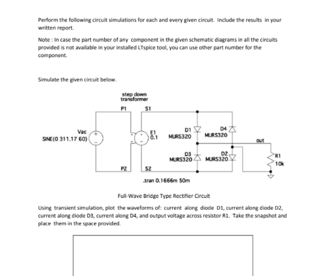 Solved Perform the following circuit simulations for each | Chegg.com