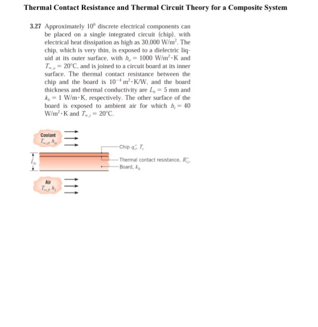 Thermal Contact Resistance and Thermal Circuit Theory | Chegg.com