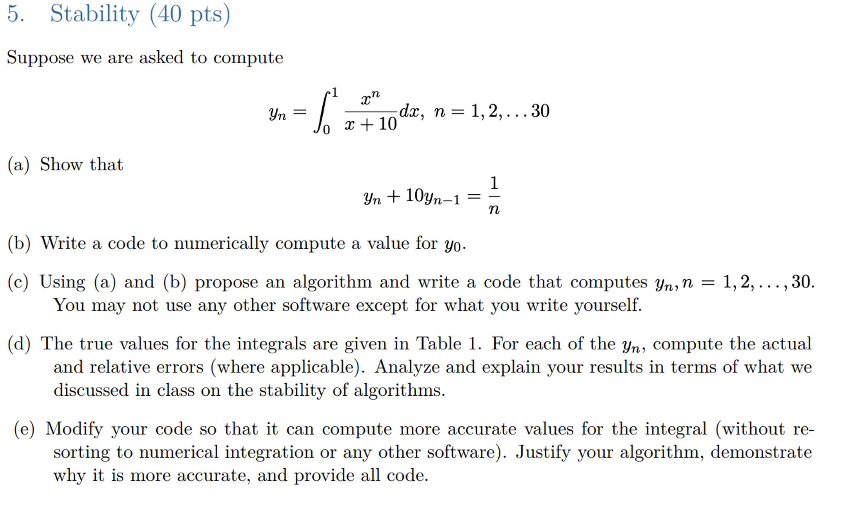 Solved Stability ( 40ptsSuppose we are asked to | Chegg.com