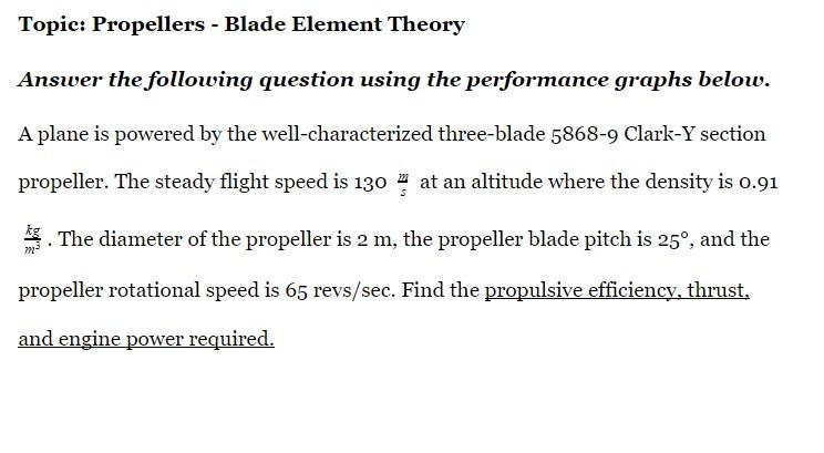 Topic: Propellers - Blade Element Theory Answer the | Chegg.com