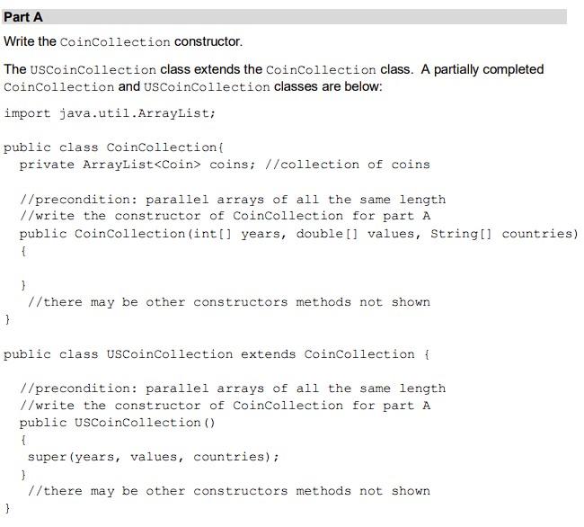 Solved Consider the partially completed Coin class below. A | Chegg.com