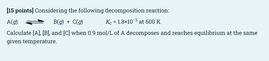 Solved [15 Points] Considering The Following Decomposition | Chegg.com