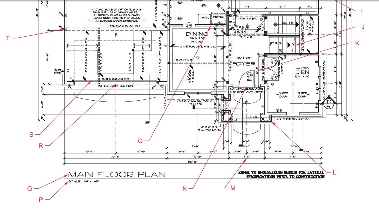3.7: Given the floor plan, identify the elements | Chegg.com