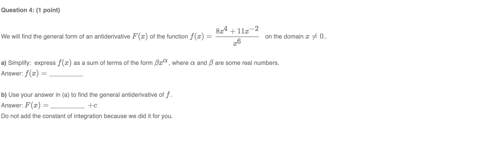 Solved Question 4 1 Point 8x4 11c 2 We Will Find Chegg Com