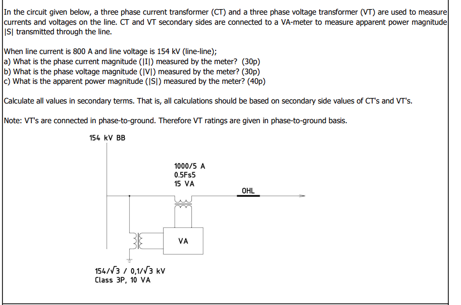 Solved In The Circuit Given Below, A Three Phase Current | Chegg.com