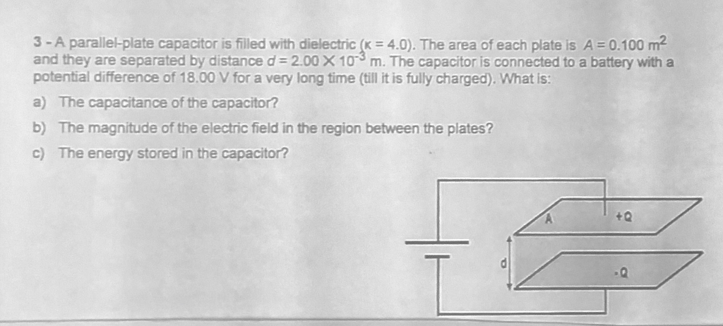 Solved 3- A parallel-plate capacitor is filled with | Chegg.com