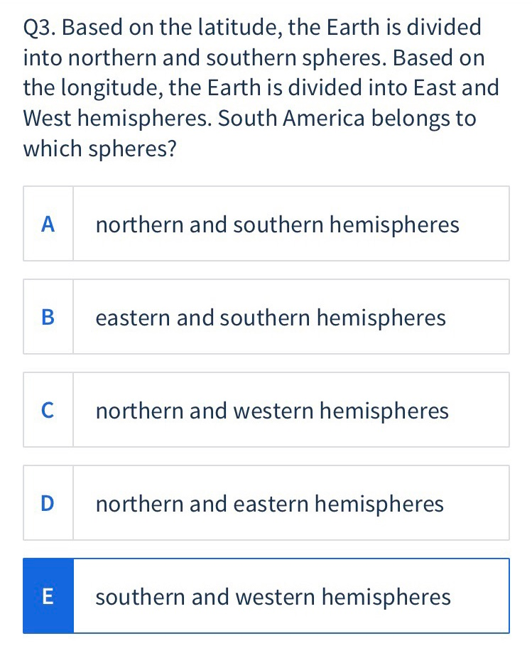 Solved Q3. Based on the latitude, the Earth is divided into | Chegg.com