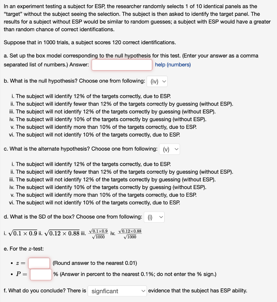 B. What Is The Null Hypothesis? Choose One From | Chegg.com