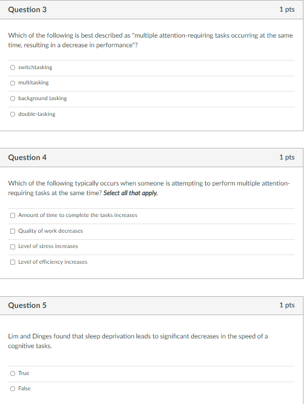 Solved Question 3 1 pts Which of the following is best | Chegg.com
