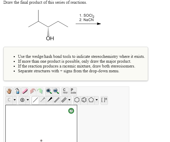 Solved Draw the final product of this series of reactions.