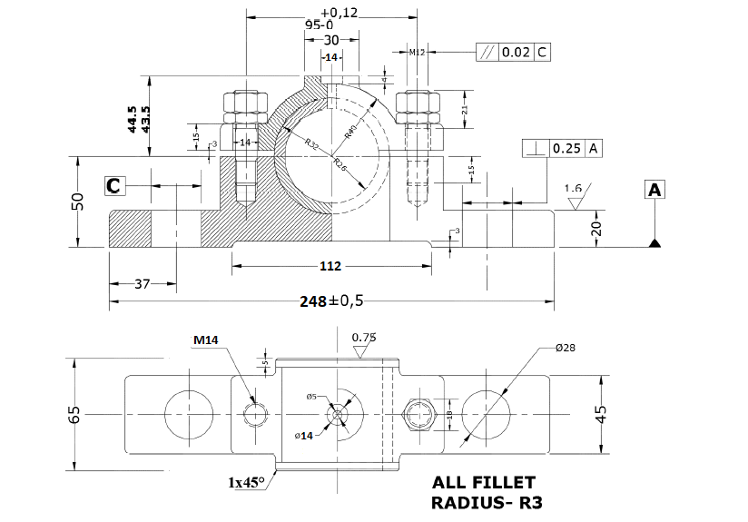 Solved i need The drawing file in autocad with the same | Chegg.com