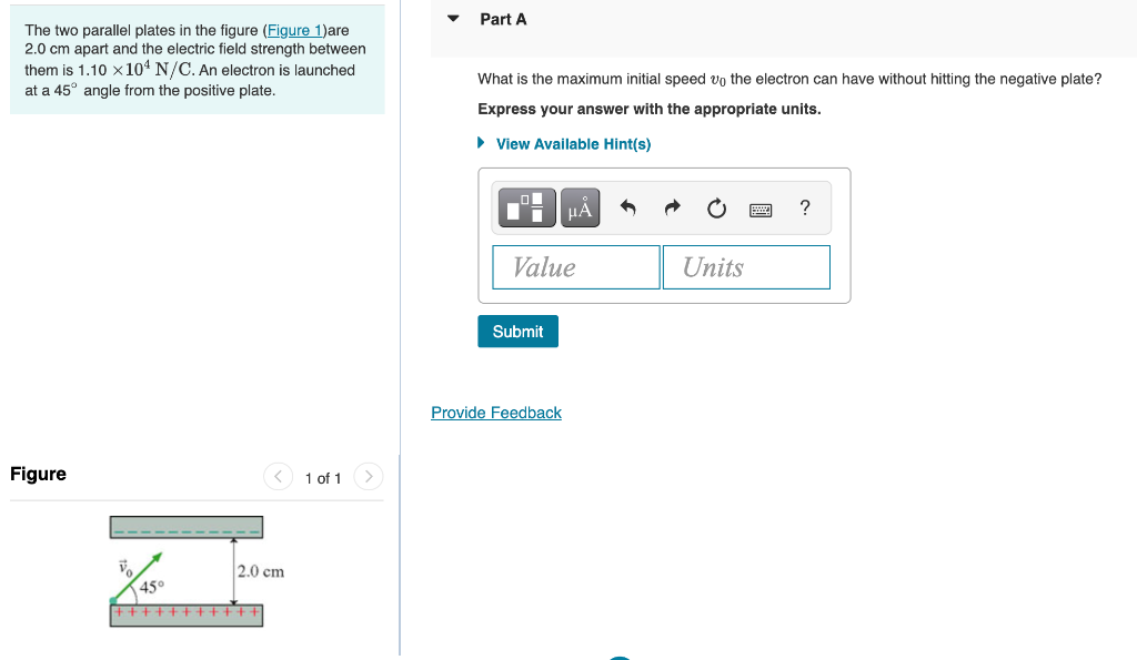 Solved The two parallel plates in the figure (Figure 1)are | Chegg.com