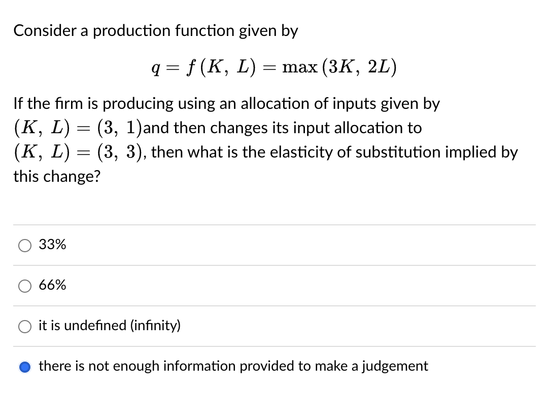 Solved Consider a production function given | Chegg.com