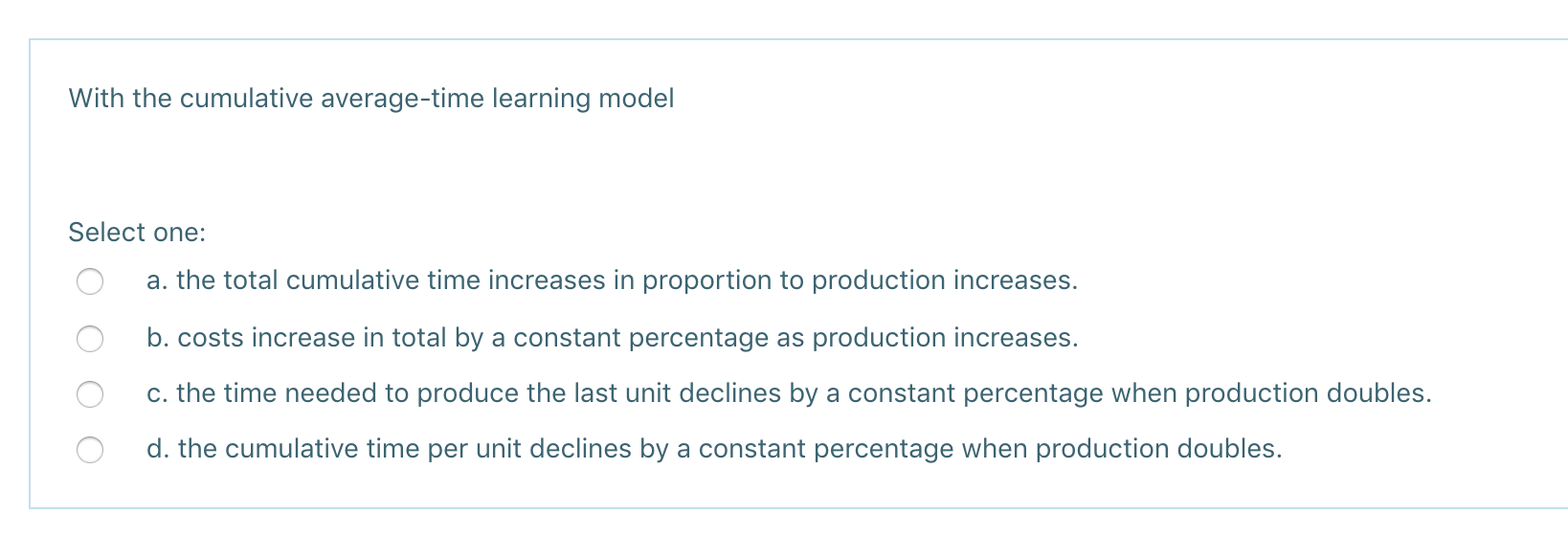 Solved With The Cumulative Average Time Learning Model Chegg Solved With The Cumulative Average Time Learning Model Chegg