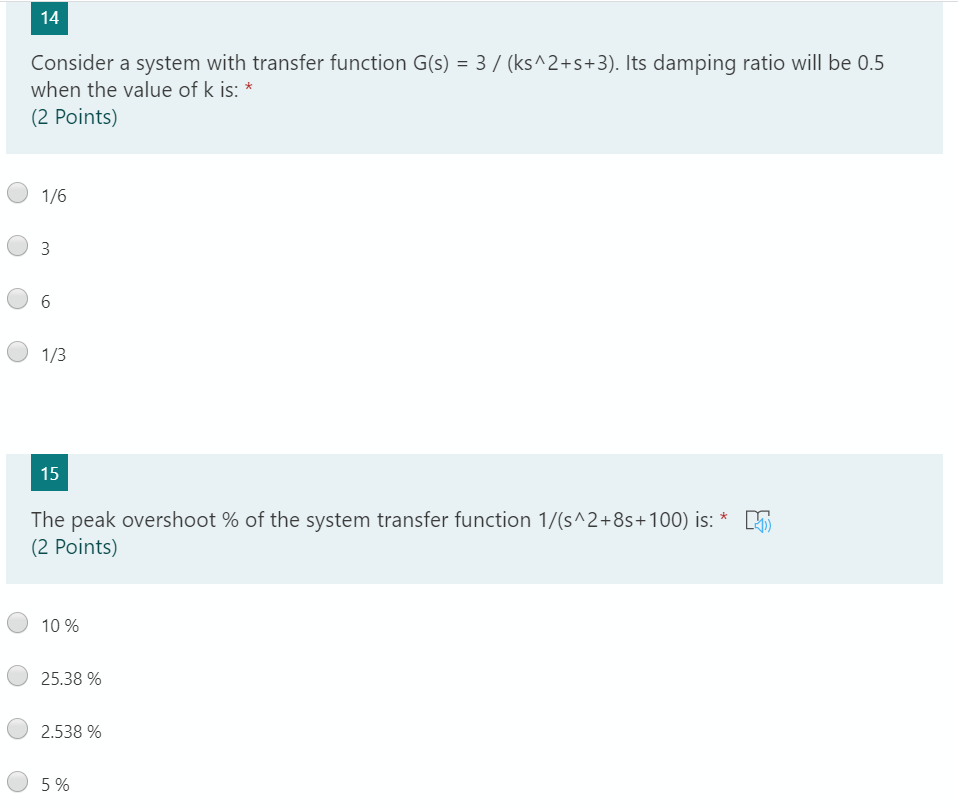 Solved 14 Consider a system with transfer function G(s) = 3 | Chegg.com