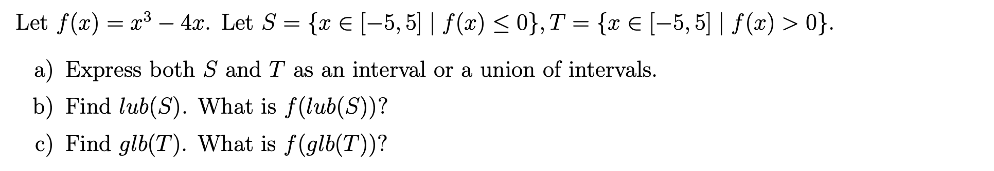 Solved Let F X X3−4x Let