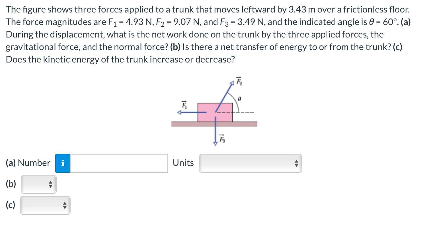 Solved A 12 N force with a fixed orientation does work on a