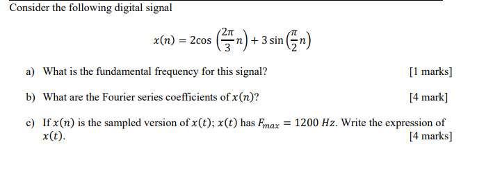 Solved Consider the following digital | Chegg.com