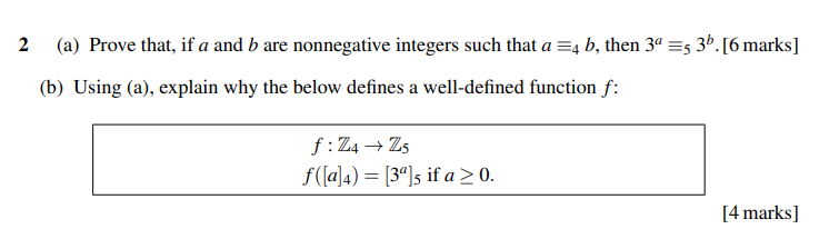 Solved 2 (a) Prove That, If A And B Are Nonnegative Integers | Chegg.com