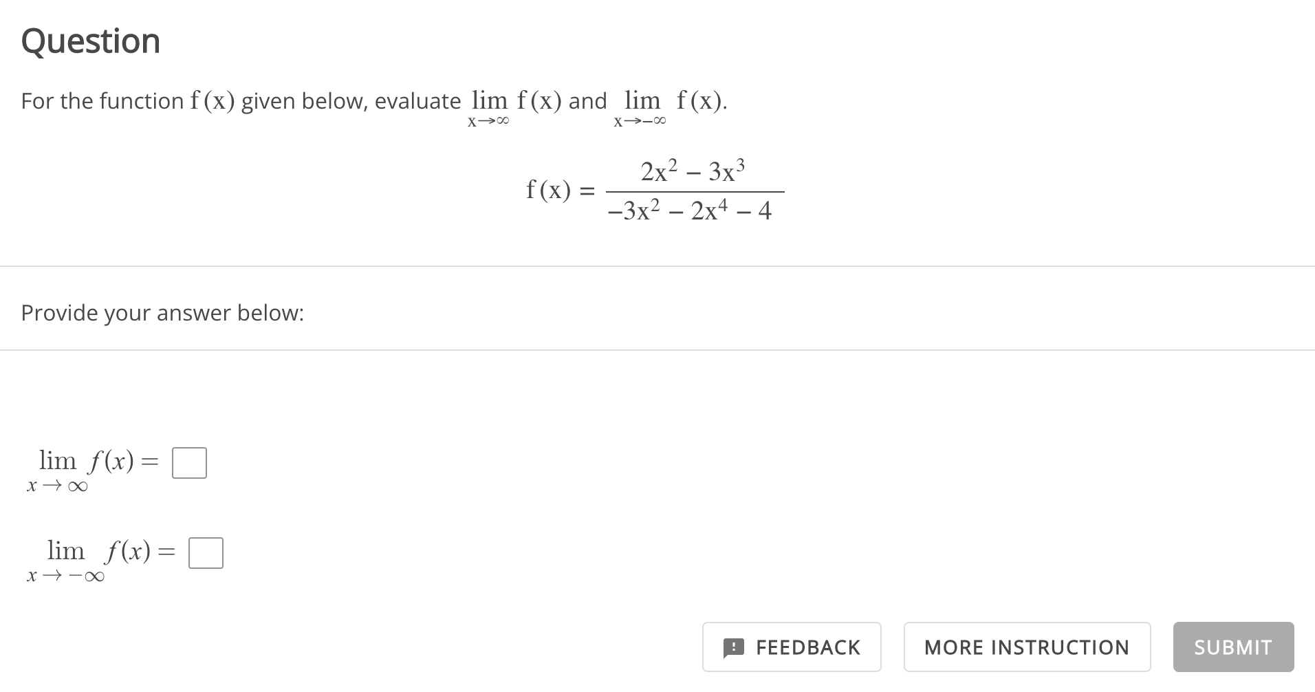 Solved Evaluate the function.Given f(x)=2x2-3x-3, ﻿find