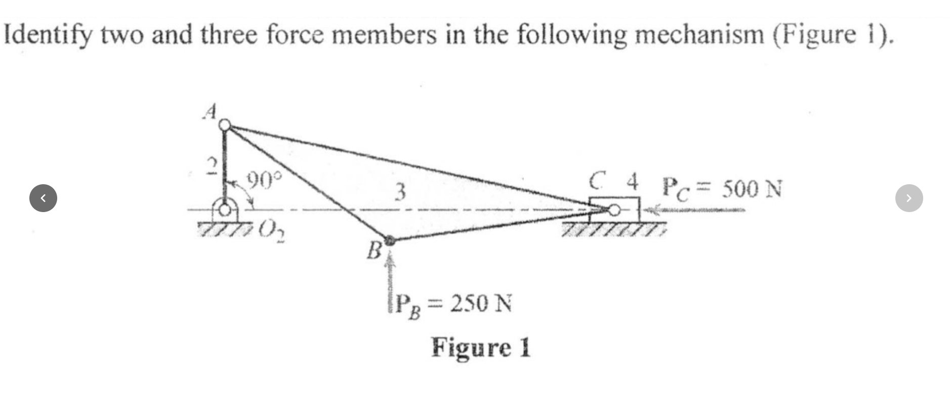 Three Force Member Examples Identify two and three force members in the following | Chegg.com