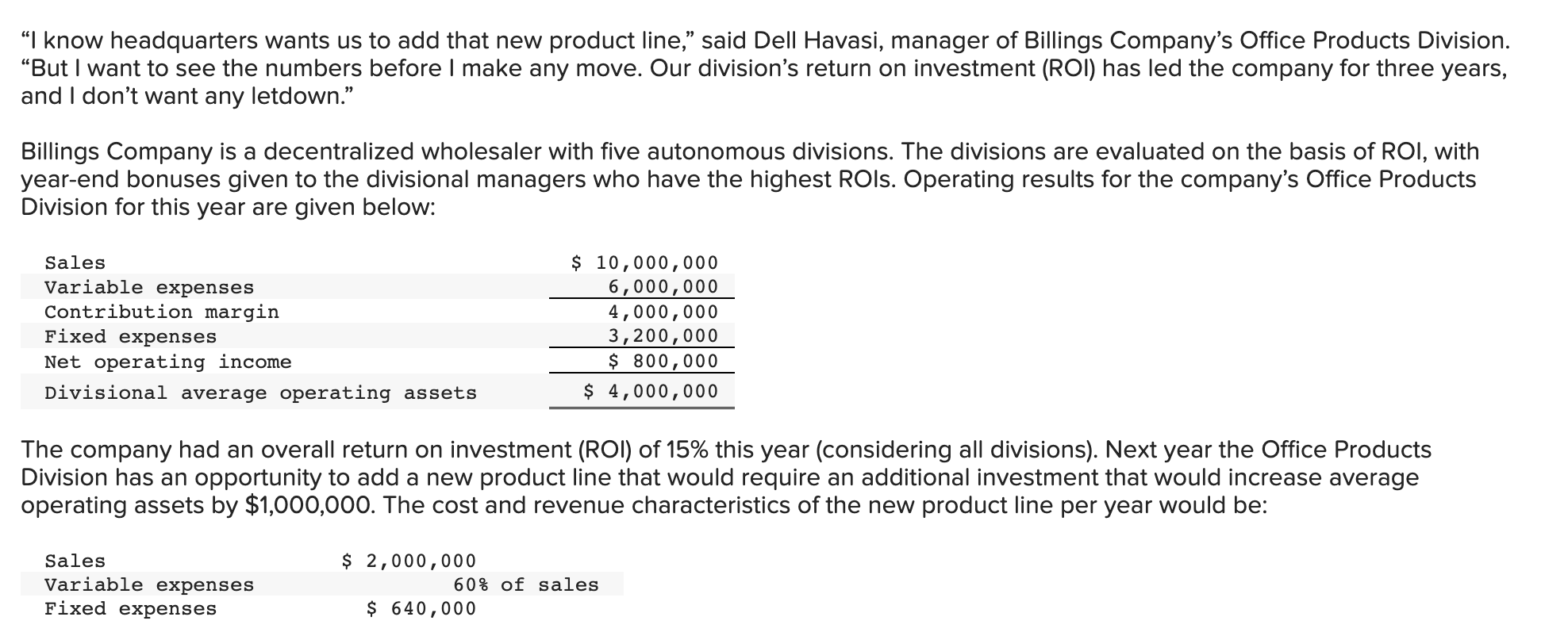 Solved "I know headquarters wants us to add that new product