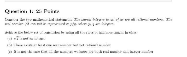 Solved Question 1: 25 Points Consider the two mathematical | Chegg.com