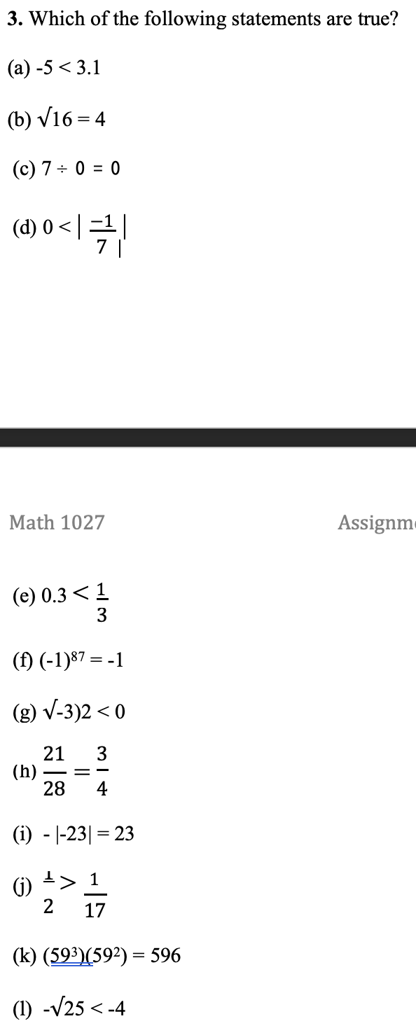 Solved Which of the following statements are | Chegg.com