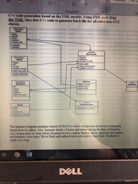 Solved No Paragraph C++ code generation based on the UML | Chegg.com