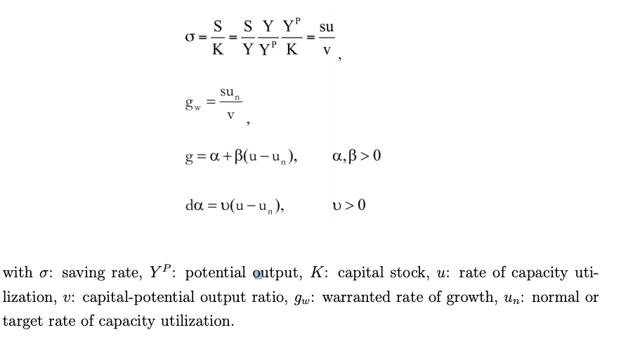 Harrodian Instability Assume The Following Simple Chegg Com