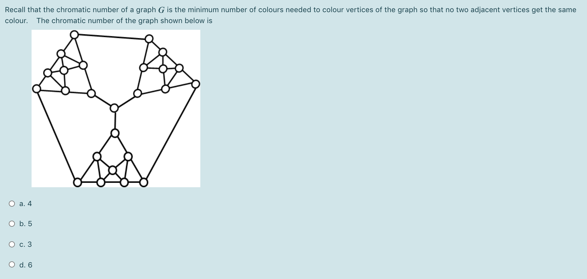 Solved Recall that the chromatic number of a graph G is the | Chegg.com