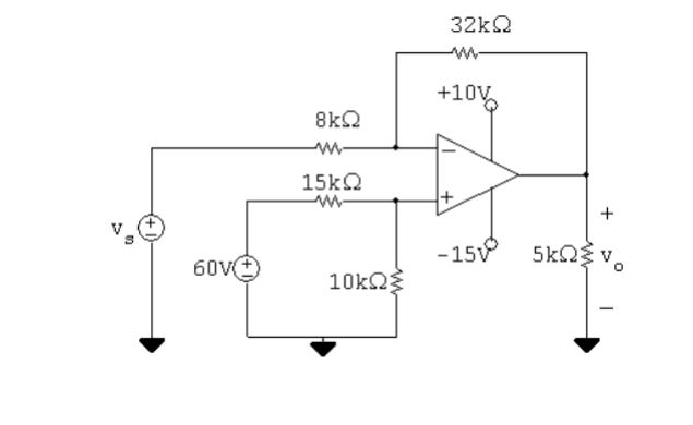 Solved Find the range of values for the voltage 𝒗𝒔 such | Chegg.com