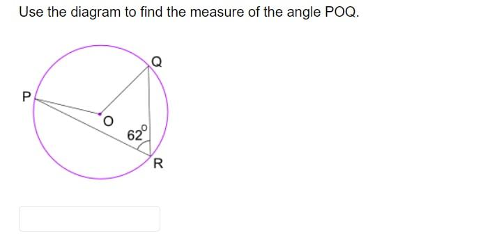 Solved Use the diagram to find the measure of the angle POQ. | Chegg.com